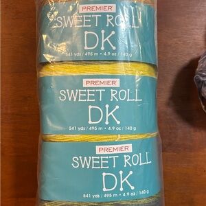 Premier Sweet Roll DK Yarn - Blue and Yellow